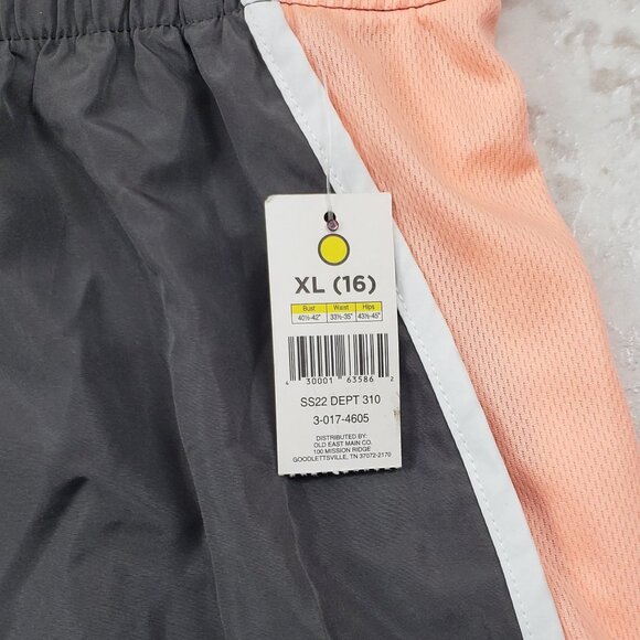 Athletic Elastic Waist Grey Peach Running Shorts Zone Pro Womens Size XL 16 - Picture 6 of 7
